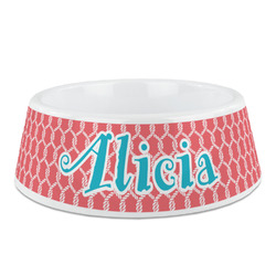 Linked Rope Plastic Dog Bowl (Personalized)