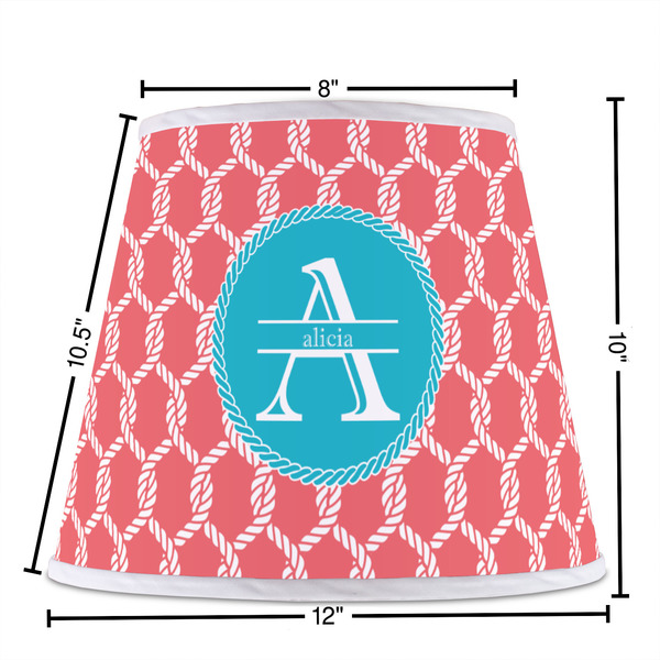 Linked Rope Poly Film Empire Lampshade - Dimensions