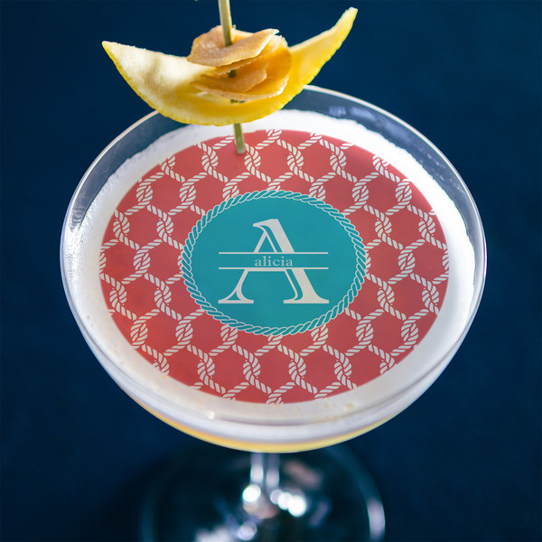 Linked Rope Printed Drink Topper - Large - In Context