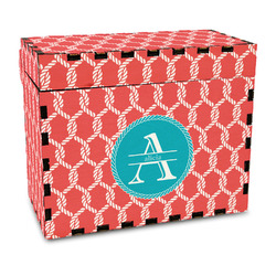 Linked Rope Wood Recipe Box - Full Color Print (Personalized)