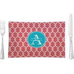 Linked Rope Glass Rectangular Lunch / Dinner Plate (Personalized)