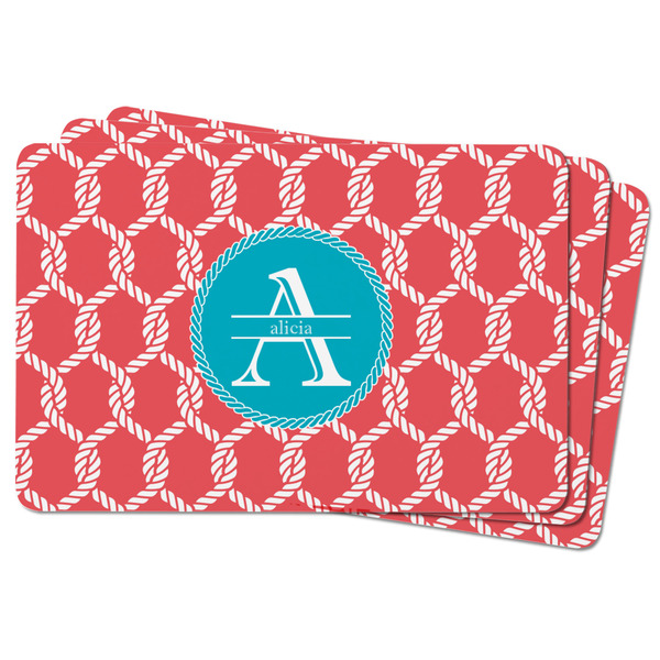 Linked Rope Rectangular Fridge Magnet - THREE