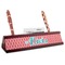 Linked Rope Red Mahogany Nameplate with Business Card Holder (Personalized)