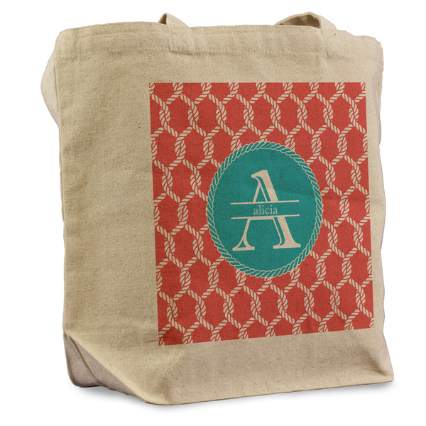Custom Linked Rope Reusable Cotton Grocery Bag (Personalized)