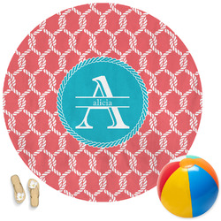 Linked Rope Round Beach Towel (Personalized)