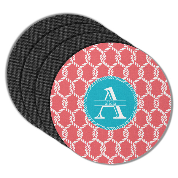 Linked Rope Round Coaster Rubber Back - Main