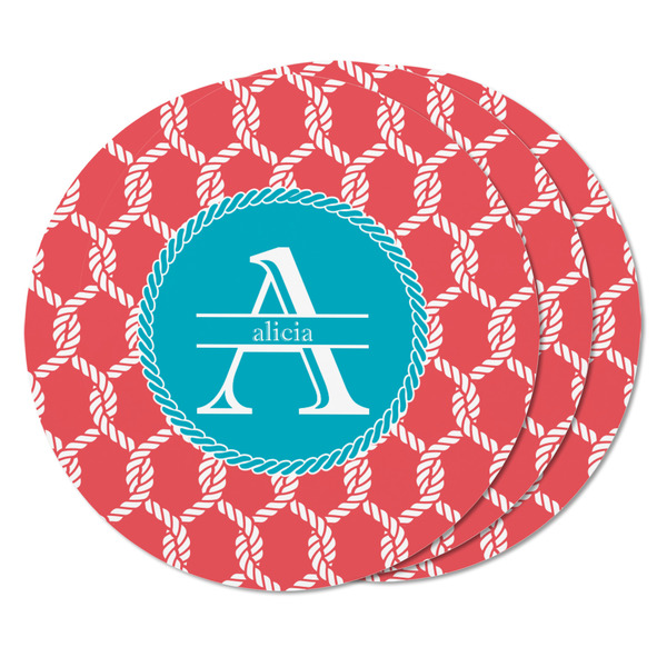 Linked Rope Round Fridge Magnet - THREE