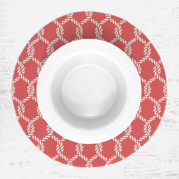 Linked Rope Round Linen Placemats - LIFESTYLE (single)