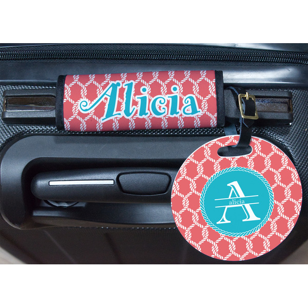 Linked Rope Round Luggage Tag & Handle Wrap - In Context