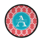 Linked Rope Iron On Round Patch w/ Name and Initial