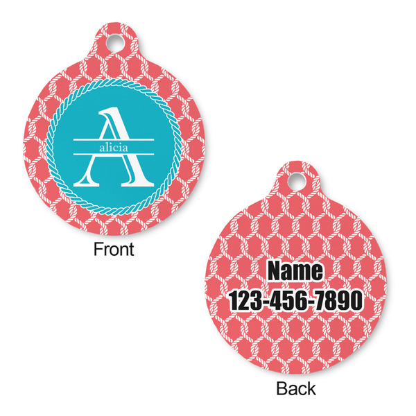 Linked Rope Round Pet ID Tag - Large - Approval