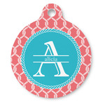 Linked Rope Round Pet ID Tag - Large (Personalized)