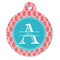 Linked Rope Round Pet ID Tag - Large - Front