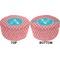 Linked Rope Round Pouf Ottoman (Top and Bottom)