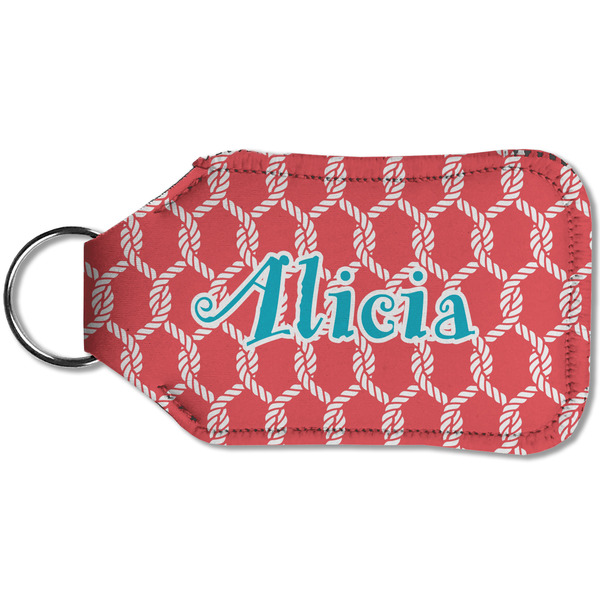 Linked Rope Sanitizer Holder Keychain - Small (Back)