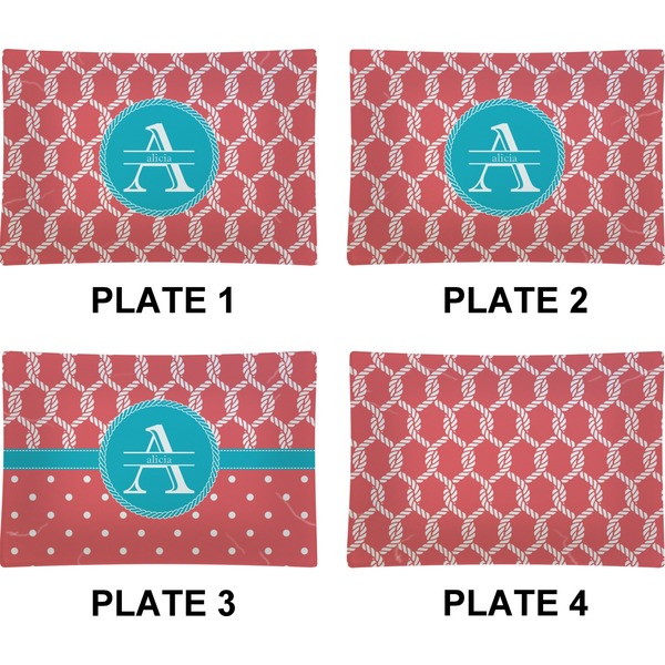Linked Rope Set of Rectangular Appetizer / Dessert Plates (Approval)