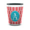 Linked Rope Ceramic Shot Glass - 1.5 oz - Two Tone - Set of 4 (Personalized)