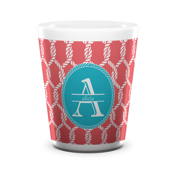 Linked Rope Shot Glass - White - FRONT
