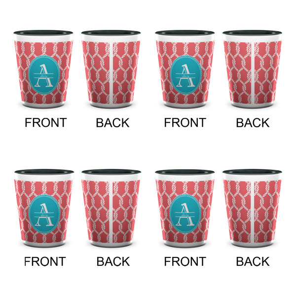 Linked Rope Shot Glassess - Two Tone - Set of 4 - APPROVAL