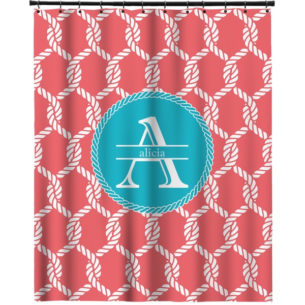 Custom Linked Rope Extra Long Shower Curtain - 70"x84" (Personalized)