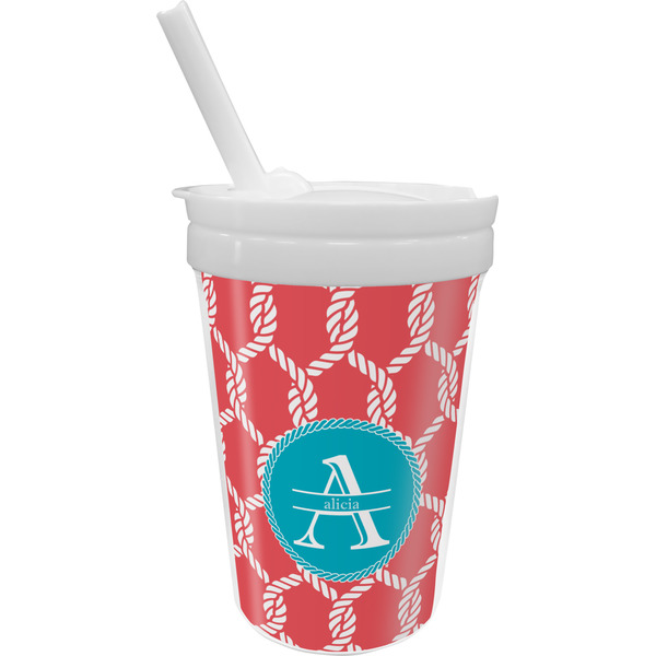 Custom Linked Rope Sippy Cup with Straw (Personalized)