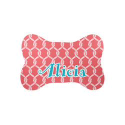 Linked Rope Bone Shaped Dog Food Mat (Small) (Personalized)