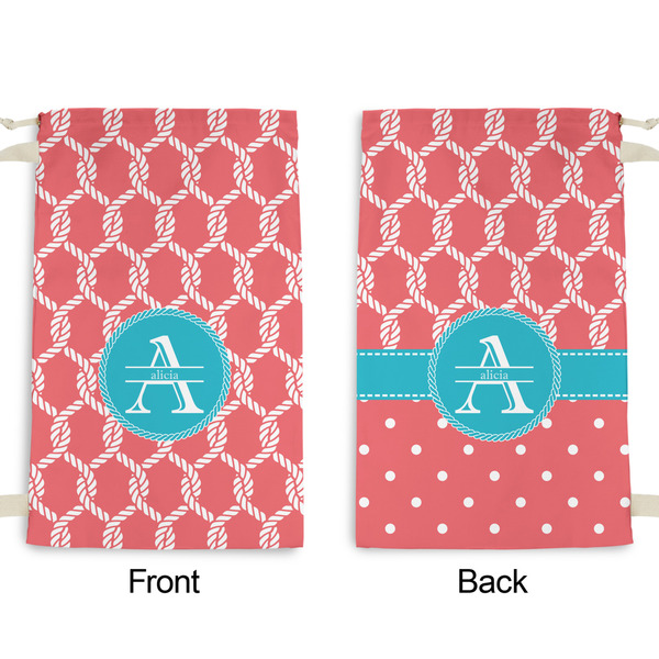 Linked Rope Small Laundry Bag - Front & Back View