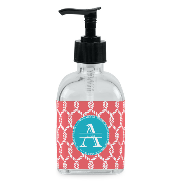 Custom Linked Rope Glass Soap & Lotion Bottle - Single Bottle (Personalized)