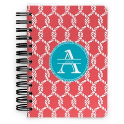 Linked Rope Spiral Notebook - 5x7 w/ Name and Initial