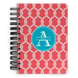 Linked Rope Spiral Notebook - 5x7 w/ Name and Initial