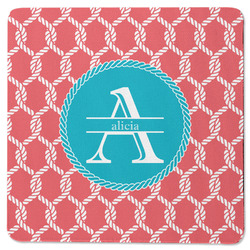 Linked Rope Square Rubber Backed Coaster (Personalized)