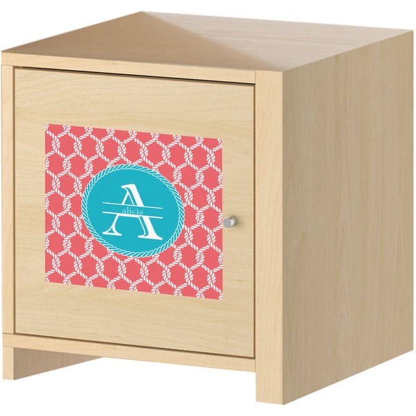 Linked Rope Square Wall Decal on Wooden Cabinet