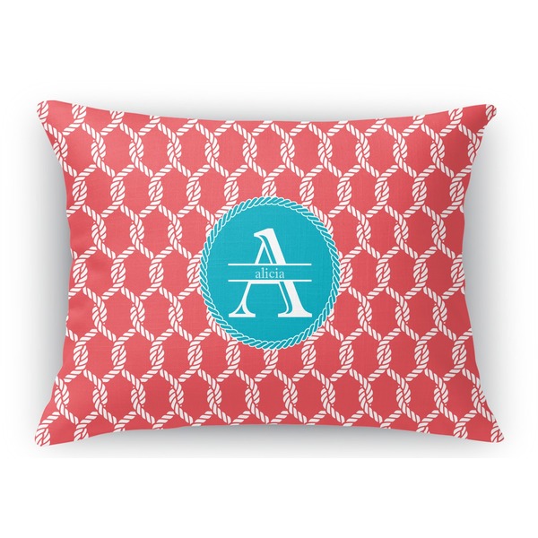 Custom Linked Rope Rectangular Throw Pillow Case (Personalized)