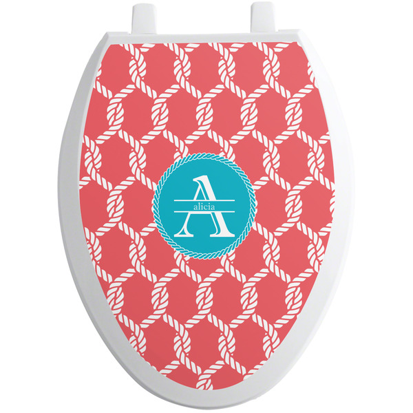 Custom Linked Rope Toilet Seat Decal - Elongated (Personalized)