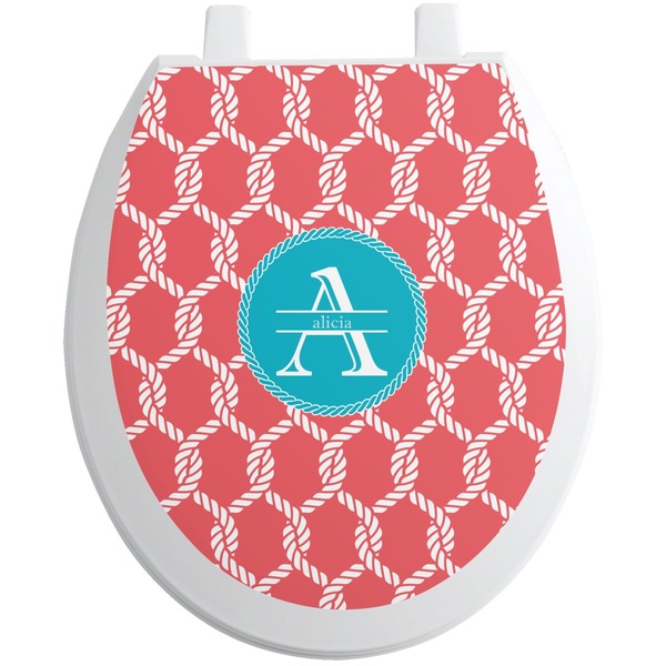 Custom Linked Rope Toilet Seat Decal (Personalized)