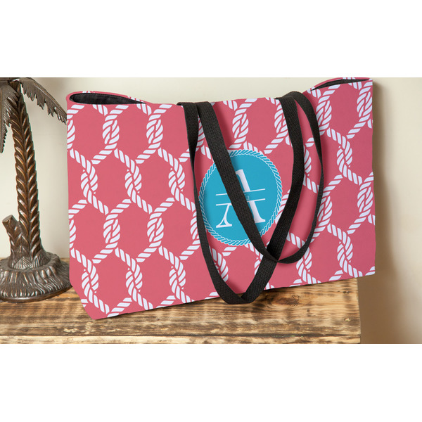 Linked Rope Tote w/Black Handles - Lifestyle View