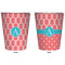 Linked Rope Trash Can White - Front and Back - Apvl