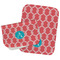 Linked Rope Two Rectangle Burp Cloths - Open & Folded