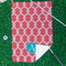 Linked Rope Waffle Weave Golf Towel - In Context