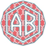 Linked Rope Monogram Decal - Large (Personalized)