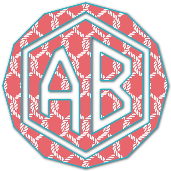 Custom Linked Rope Monogram Decal - Small (Personalized)