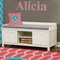 Linked Rope Wall Name Decal Above Storage bench