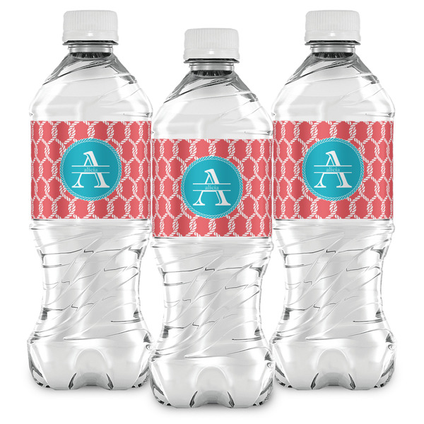 Linked Rope Water Bottle Labels - Front View