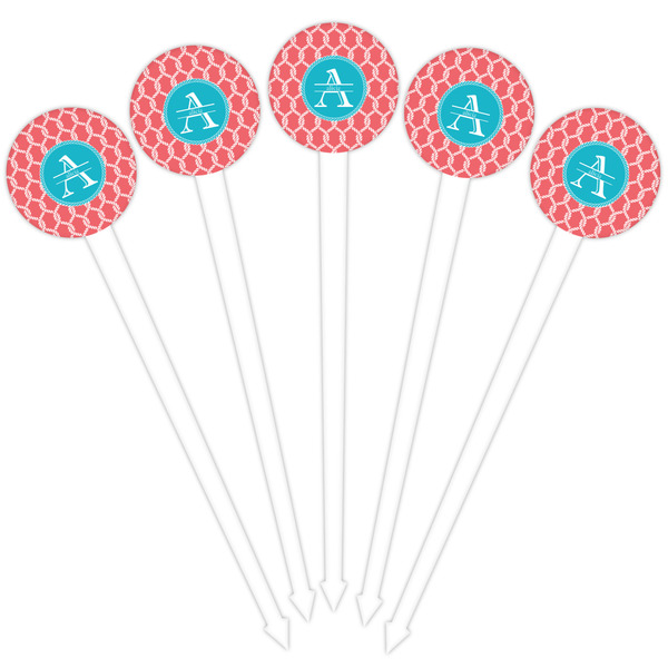 Linked Rope White Plastic 4" Food Pick - Round - Fan View