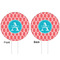 Linked Rope White Plastic 6" Food Pick - Round - Double Sided - Front & Back
