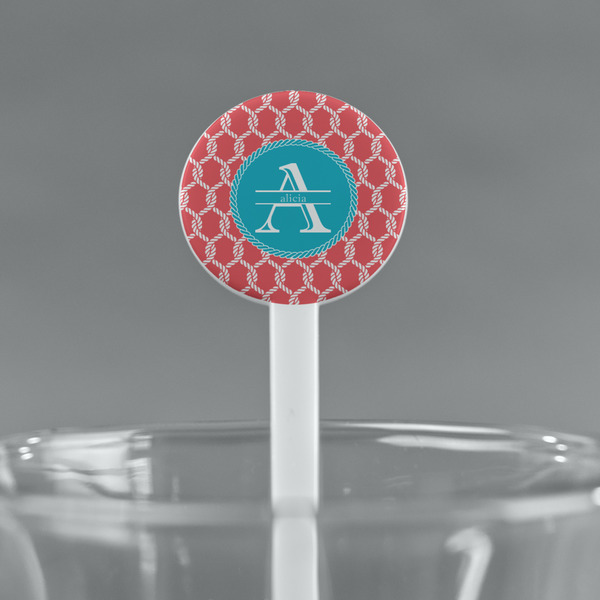 Linked Rope White Plastic 7" Stir Stick - Round - Main