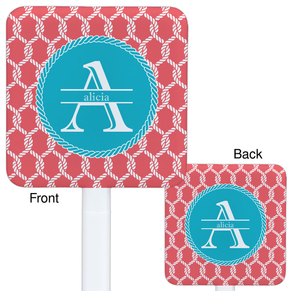 Linked Rope White Plastic Stir Stick - Double Sided - Approval