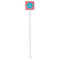 Linked Rope White Plastic Stir Stick - Double Sided - Square - Single Stick