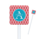 Linked Rope Square Plastic Stir Sticks - Double Sided (Personalized)