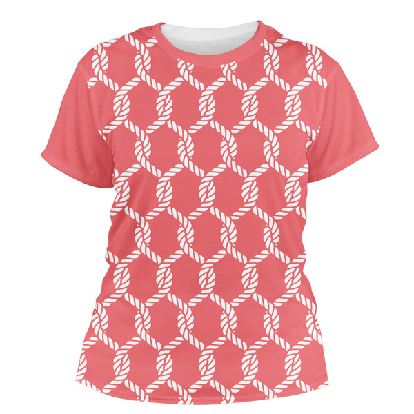 Custom Linked Rope Women's Crew T-Shirt - 2X Large